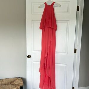 Leshop, peach summer dress for any occasion, size Large